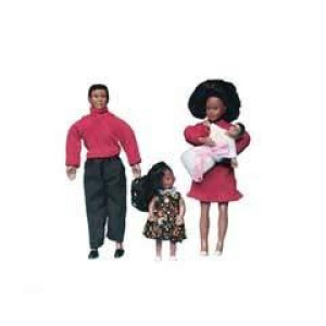 Dollhouse Miniature African American Dollhouse Family