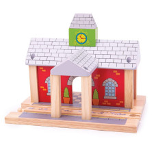 Bigjigs Rail Wooden Railway Station Other Major Rail Brands Are Compatible