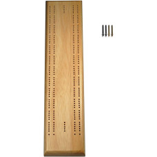 We Games Competition Cribbage Set Solid Wood Sprint 2 Track Board With Metal Pegs