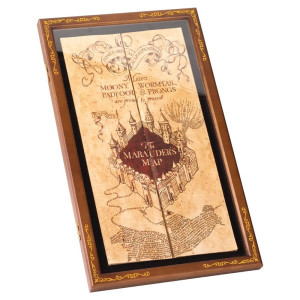 The Noble Collection Harry Potter The Marauders Map Display Case Elegant Wooden Case For Marauders Map Film Set Movie Prop