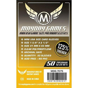 Mayday Games Mini Usa Game Size Premium Sleeves Size 41Mm X 63Mm