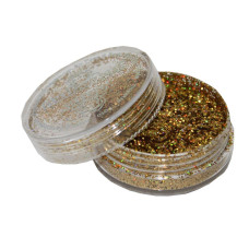 Glitter Holographic Jewel Golden Mediu