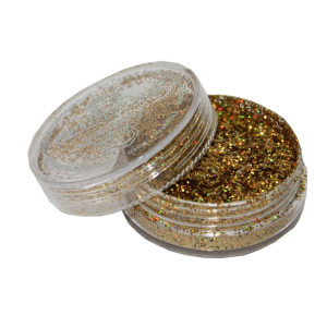 Glitter Holographic Jewel Golden Mediu