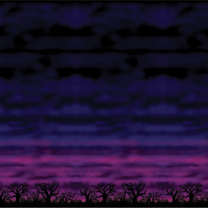 Beistle Company Spooky Sky Backdrop 30