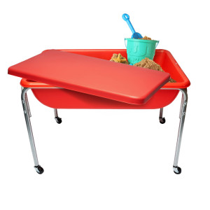 Childrens Factory 24 Large Sensory Table Sandbox With Lid Water Table For Kids Red