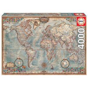 4 000 Piece Puzzle The World Map