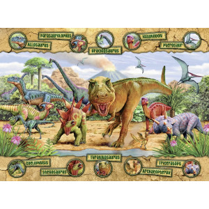 Ravensburger Dinosaurs 100 Piece Jigsaw Puzzle For Kids Every Piece Is Unique Pieces Fit Together Perfectly Multi 195 Inc