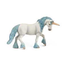 Papo Magic Unicorn With Blue Toy Figure