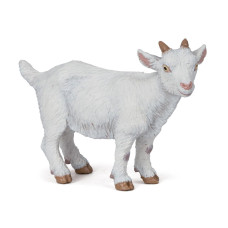 Papo Handpainted Figurine Farmyard Friends White Kid Goat 51146 Collectible For Children Suitable For Boys And Girl