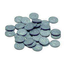 16 Pack Learning Advantage Plastic Coins 100 Dimes