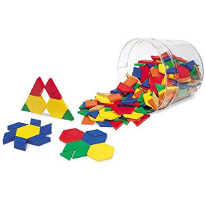 5 Pack Learning Resources Pattern Blocks Plastic 5Cm 250Pk