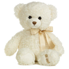 Aurora Snuggly Ashford Bear Stuffed Animal Comforting Companion Imaginative Play White 14 Inches