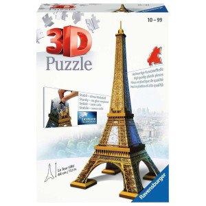 Ravensburger Eiffel Tower 216 Piece 3D Jigsaw Puzzle For Kids And Adults 12556 Easy Click Technology Means Pieces Fit Togeth