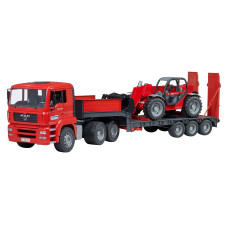 Bruder Toys Man Tga Low Loader Truck With Jcb Backhoe Loader