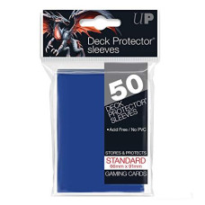 Ultra Pro Standard Deck Protectors For Magic And Pokemon Cards Blue 50 Ct