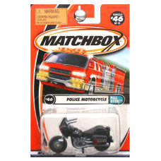 Matchbox 19994675 Pull Over Black Police Motorcycle 164 Scale