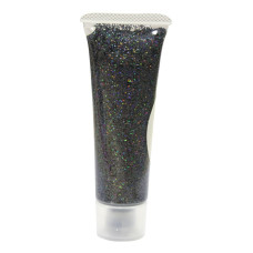 Holographic Face Glitter Gel Black