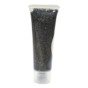 Holographic Face Glitter Gel Black