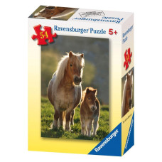 Ravensburger Horses 54 Piece Mini Puzzlemare And Foal In Grass