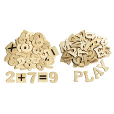 Pacon Wood Letters Numbers