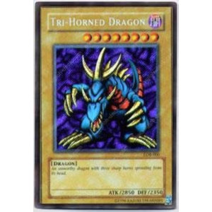 Yugioh Trihorned Dragon Lob000 Legend Of Blue Eyes White Dragon Unlimited Edition Secret Rare