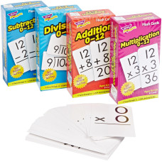 Trend Enterprises T90741 Math Operations Flash Cards Pack Set Of 4White