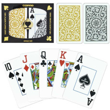 Copag Bridge Size Jumbo Index 1546 Playing Cards Black Gold Setup