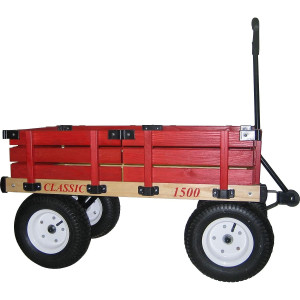 Millside Industries Hardwood 20Inch X 38Inch Wooden Wagon 1500513