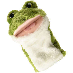 Aurora Interactive Hand Puppet Frog Stuffed Animal Storytelling Adventures Playful Learning Green 10 Inches