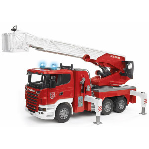 Bruder 03590 Scania Rserie Fire Engine With Water Pump And L And S Module