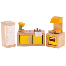 Hape Wooden Doll House Furniture Kitchen Set With Accessories