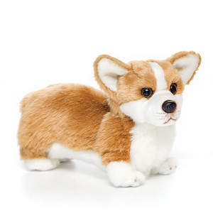 Nat And Jules Standing Small Corgi Dog Childrens Plush Stuffed Animal Toy