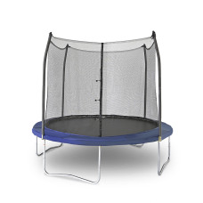 Skywalker Trampolines 10 Ft Round Outdoor Trampoline For Kids With Enclosure Net Basketball Hoop Spring Pad Cover Astm Approv