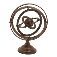 Deco 79 Aluminum Compass Armillary Globe 12 X 11 X 15 Copper