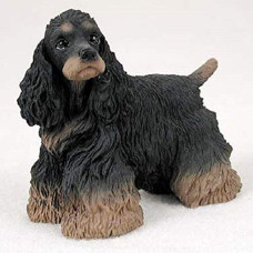 Cocker Spaniel Black Tan Standard Figurine