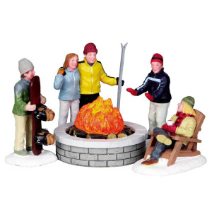 Lemax Fire Pit Set Of 5 Battery Operated 45V 04223