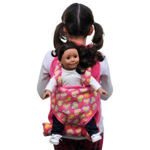 The Queens Treasures Doll Accessories Pink Baby Doll Backpack Carrier And Doll Sleeping Bag Compatible For Use With 15 And 18