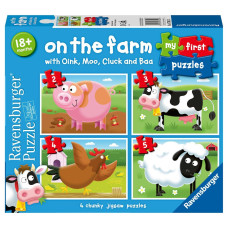 Ravensburger My First Puzzle On The Farm 2 3 4 5 Piece Jigsaw Puzzle For Kids Every Piece Is Unique Pieces Fit Togethe