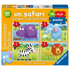 Ravensburger My First Puzzle On Safari 2 3 4 5 Piece Jigsaw Puzzle For Kids Every Piece Is Unique Pieces Fit Together