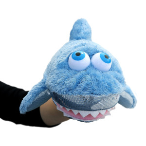 Aurora Interactive Hand Puppet Sharky Stuffed Animal Storytelling Adventures Playful Learning Blue 115 Inches