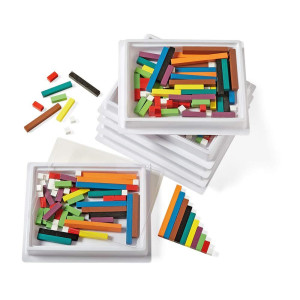 Hand2Mind Wooden Cuisenaire Rods With Trays Math Manipulatives Montessori Math Rods Math Counters Math Blocks Counting Bloc