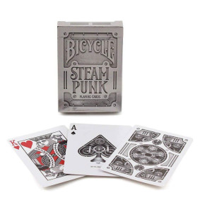 Bicycle Silver Steampunk Poker Size Standard Index Playing cards