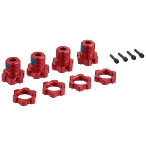 Traxxas 5353R 17Mm Splined Wheel Hubs Redanodized 4Piece 642Pack