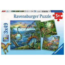 Ravensburger Dinosaur Fascination 3 X 49 Piece Jigsaw Puzzle Set 09317 Every Piece Is Unique Pieces Fit Together Perfectly