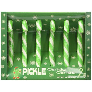 Fancy Pickle flavored candy canes, 38 OZ