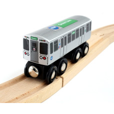 Munipals Chicago Transit Authority Wooden Railway Green Linechild Safe And Tested Wood Toy Train