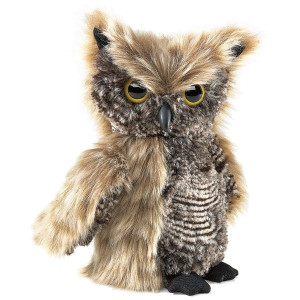 Folkmanis Screech Owl Puppet With Turning Head