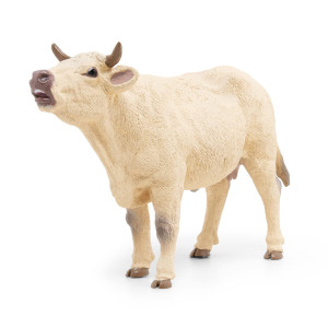 Papo Farmyard Friend Figure Charolais Cow Mooing