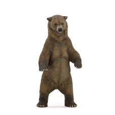 Papo Wild Animal Kingdom Figure Grizzly Bear Brown