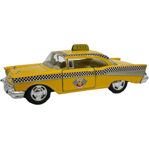 Kinsmart 1957 Chevy Bel Air Coupe Classic Taxi Cab 5 140 Scale Die Cast Metal Model Toy Car